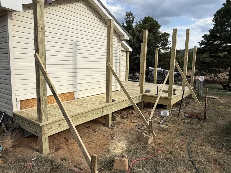Deck addition framing
