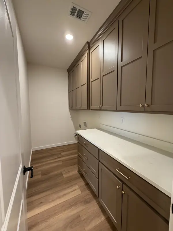 Laundry room cabinets and counter